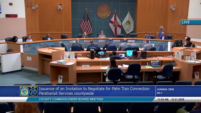 County authorizes ITN to overhaul Palm Tran operations, including scheduling and dispatch options