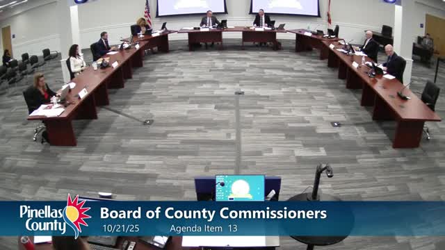 Votes at a glance: key Oct. 21 Pinellas County commission actions and land‑use decisions