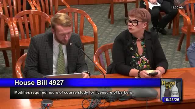 Committee hears proposal to cut barber licensure hours from 1,800 to 1,500