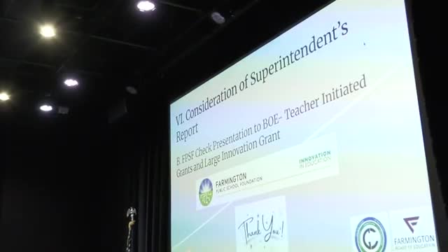 Farmington Public School Foundation awards $30,000 to support biomedical pathway at Farmington High School