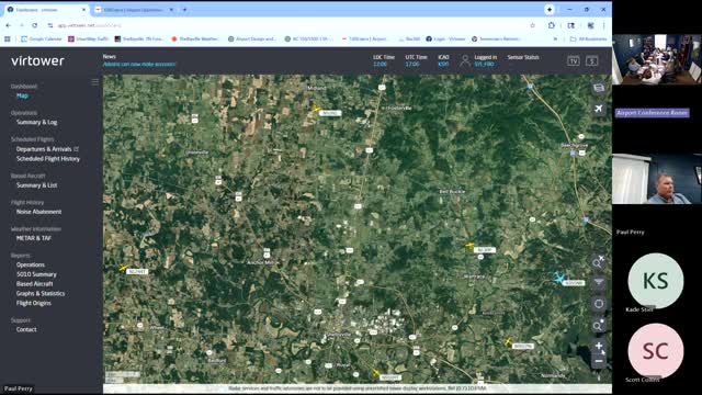 Authority hears demonstration of airport operations tracking tools, including statewide data service