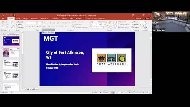 City hears MGT classification and compensation study; staff plans 2026 implementation