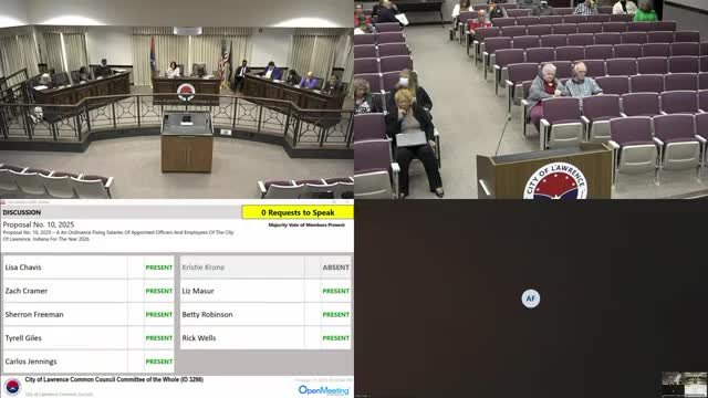 Committee recommends civilian employee salary ordinance; controller estimates civil pay raise cost at about $145,000–$150,000