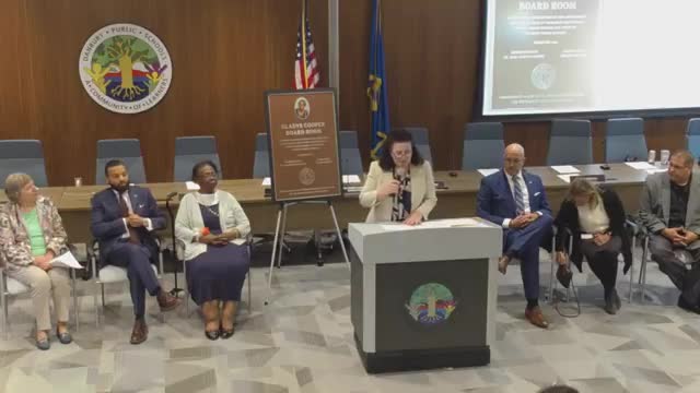 Danbury names new boardroom for longtime chair Gladys Cooper