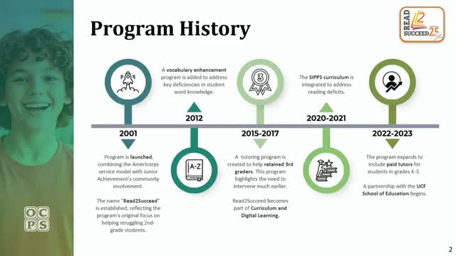 OCPS highlights Read to Succeed expansion; program serving more than 5,100 students with volunteers and paid tutors