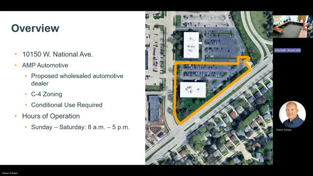 Plan commission approves wholesale automotive office at 10150 West National Avenue