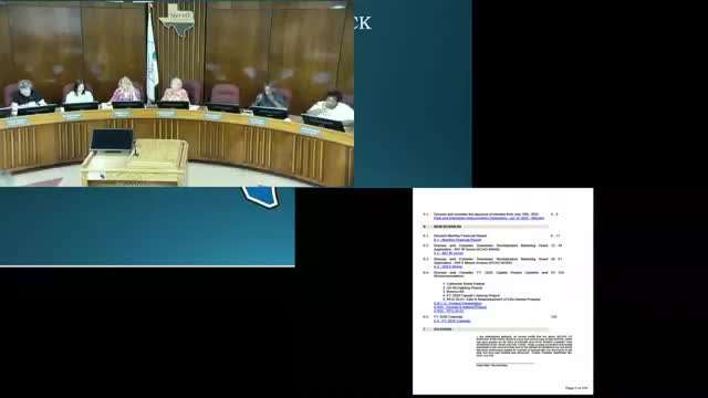 Terrell board reviews FY26 capital project designs for Catherine Street parklet, lighting, Breezy Hill and facades