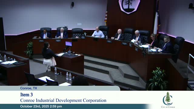 Conroe IDC receives September financial report; board warned advance to city tied to hotel remains at risk
