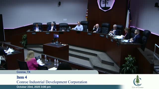 Conroe IDC awards financial-advisory and bond-counsel contracts after committee review