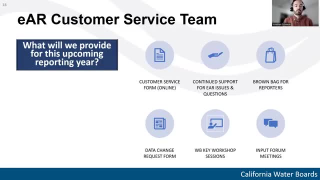 Division details new EAR customer forms, data-change process and upcoming public input meetings