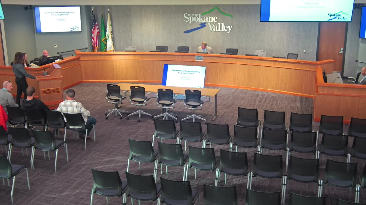 Hearing examiner hears testimony on Green Line Subdivision in Spokane Valley; decision to be issued