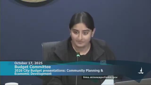 CPED recommends $115.3 million general-fund budget for 2026; mayor’s plan shifts some rental supports into school-based program