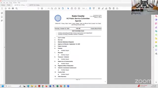Committee approves meeting minutes and places reports on file; adjournment adopted