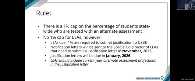 USBE: State exceeds ESSA 1% cap for alternate assessments; 54 LEAs to submit justification letters