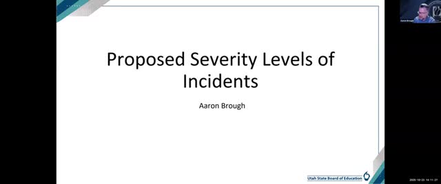 USBE proposes four-level incident-severity taxonomy for parent-facing portal; survey open for feedback