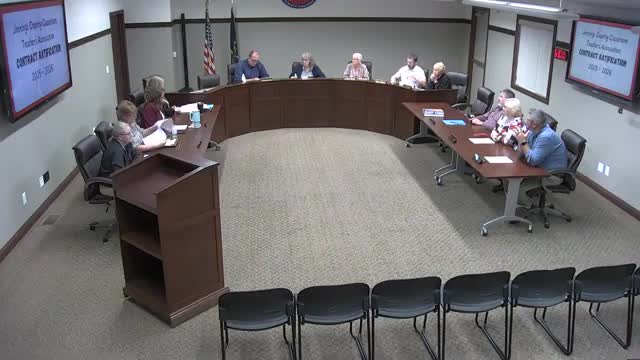 Jennings County presents tentative one-year teachers’ agreement with $1,250 stipend, leave and insurance changes