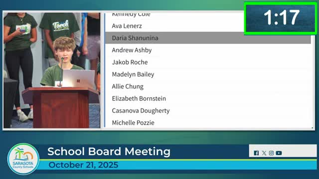 Student journalists push Sarasota board to clarify policy on prior review; board members praise student initiative