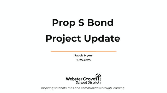 Webster Groves gives Prop S construction update; about $12 million remains for prioritized projects