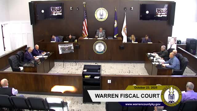 Warren County fiscal court approves a slate of routine items including equipment purchases, leases and financial reports