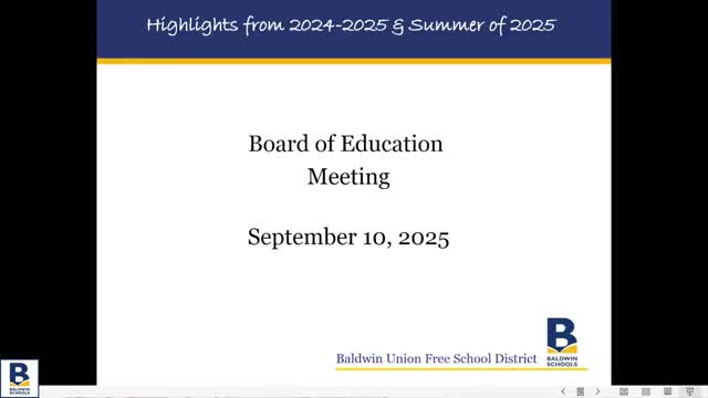 Baldwin reports 98% graduation rate and reviews summer programs that served hundreds