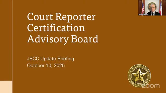 OCA brief to JBCC advisory board outlines HB 16 study of digital court recording; targets Sept. 30, 2026 report