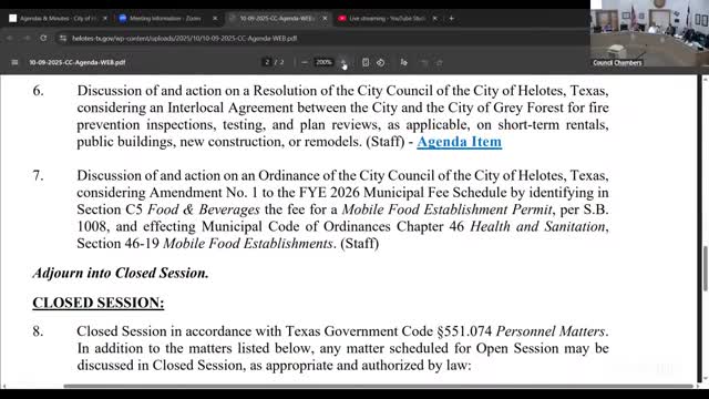 Helotes lowers mobile food-vendor permit to $258, adds reinspection and amendment fees