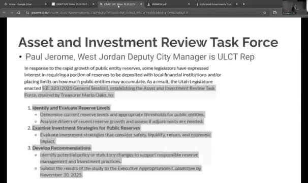 Task force examines investing local government reserves in-state; report due Nov. 30