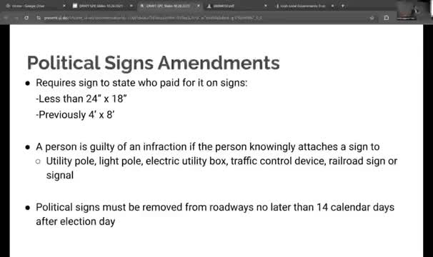 Proposed elections bill would shrink required identification on signs, let municipalities store removed signs