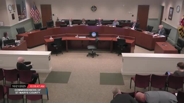 St. Mary's County schedules public hearing on draft Transportation Plan update; commissioners direct public review