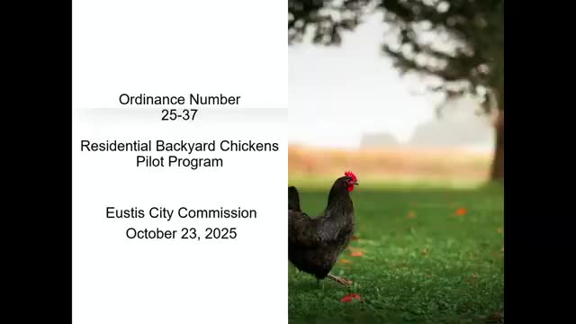 Eustis adopts two-year backyard chickens pilot program; 15 permits limited citywide