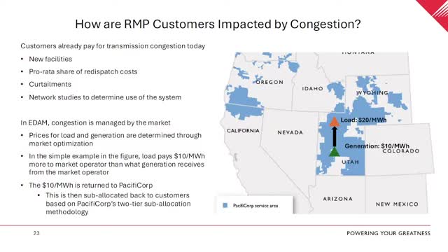 Commissioners hear PacifiCorp and CAISO plans for congestion allocation, protections for firm transmission holders