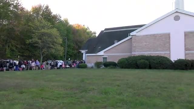 Ellington School District highlights new sidewalks, school track at walking-to-school event