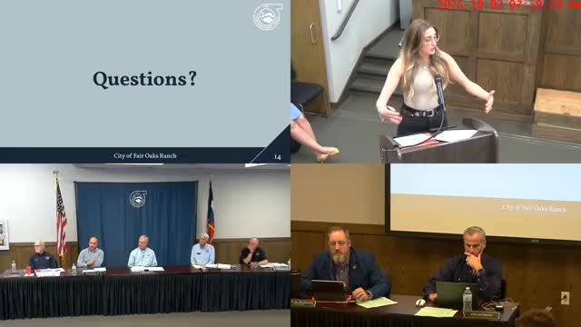 Fair Oaks Ranch reviews updated financial management, debt and reserves policies; resolution to return