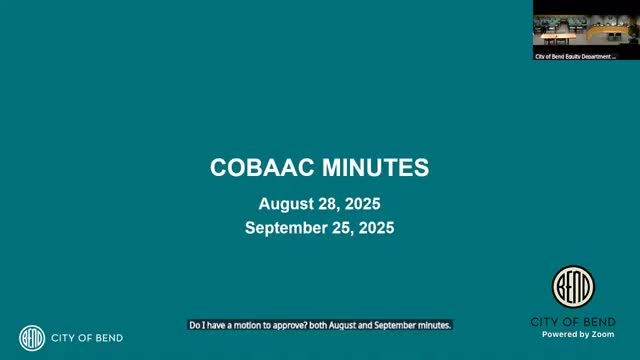 COBAC at-a-glance: committee approves Aug./Sept. minutes and elects officers