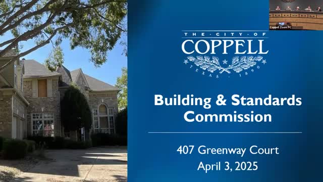 Coppell discharges repair case at 407 Greenway Court; one bathtub remains before final inspection