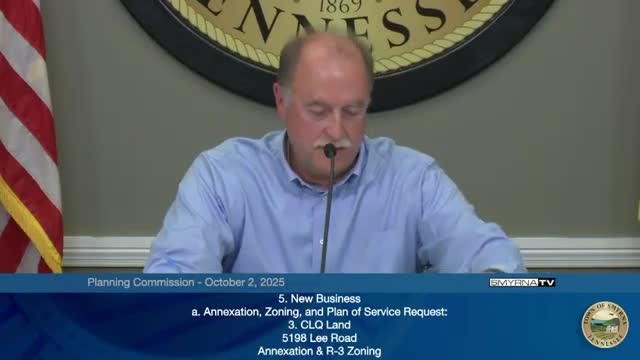 Planning commission approves annexation and R‑3 rezoning for 5198 Lee Road, citing larger lot single‑family plan