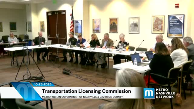Transportation Licensing Commission approves routine permits, defers towing review; several ownership changes cleared