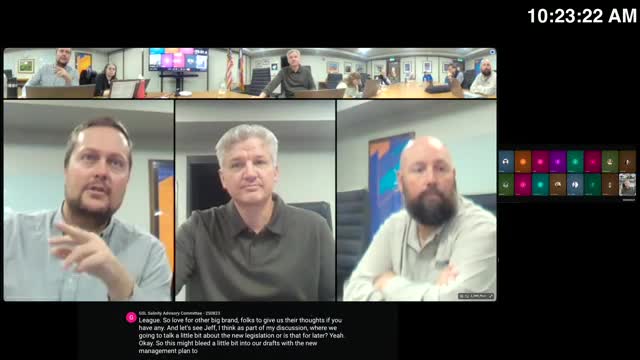 Draft salinity management plan discussed; new legislation broadened objectives and committee weighs monitoring and operational tools