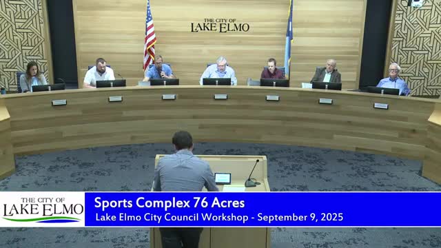 Council hears early planning options for 76-acre sports complex; cost estimates top $20 million