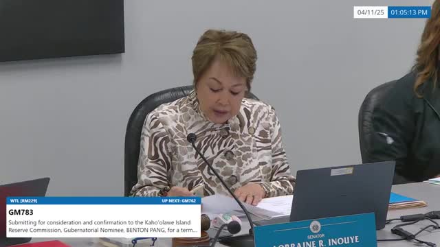 Senators back Dr. Pang for Kahoʻolawe Island Reserve Commission after multiple community endorsements