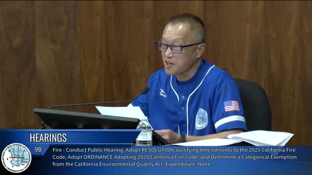 Torrance council adopts 2025 California Fire Code; staff to enforce state standards starting Jan. 2026