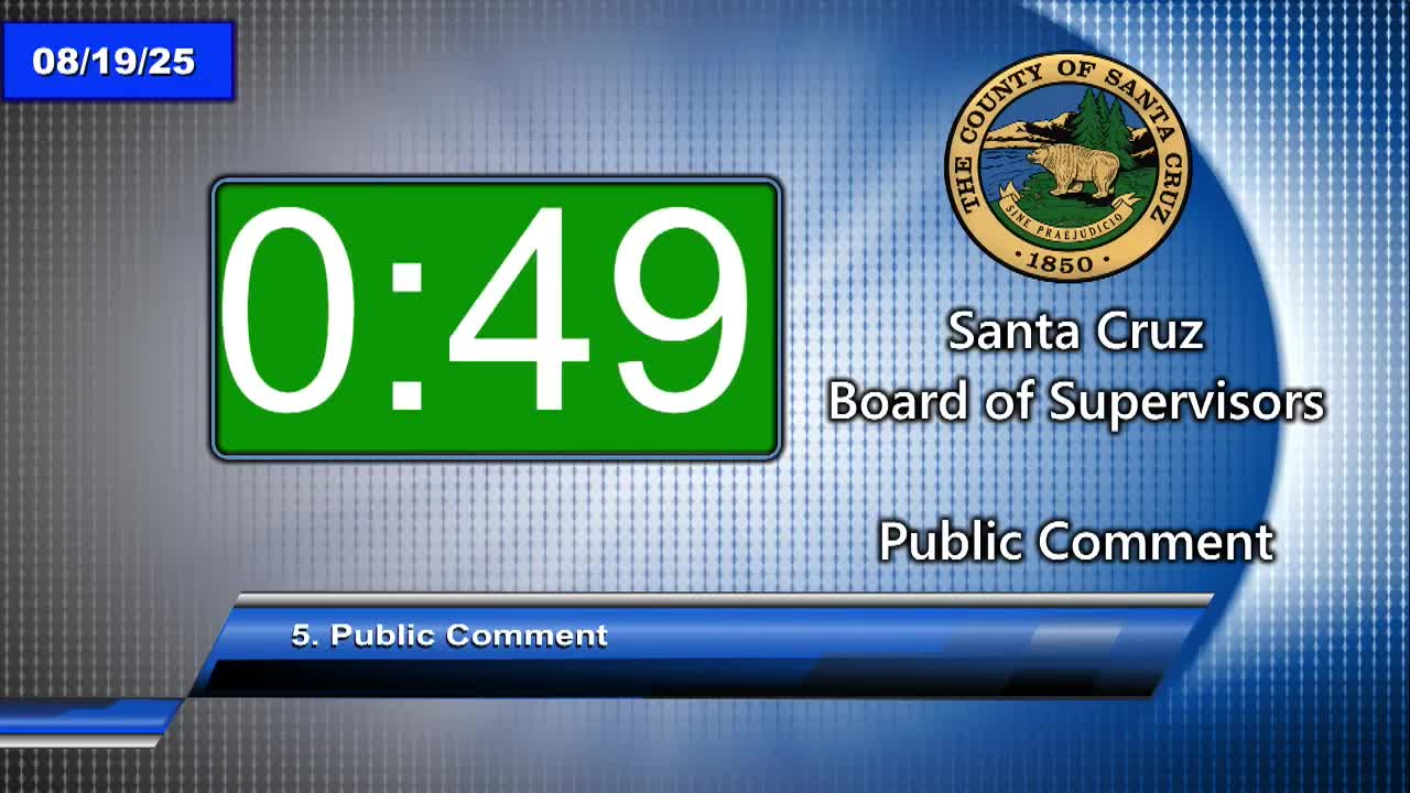 Votes at a glance: Aug. 19, 2025 Santa Cruz County Board of Supervisors