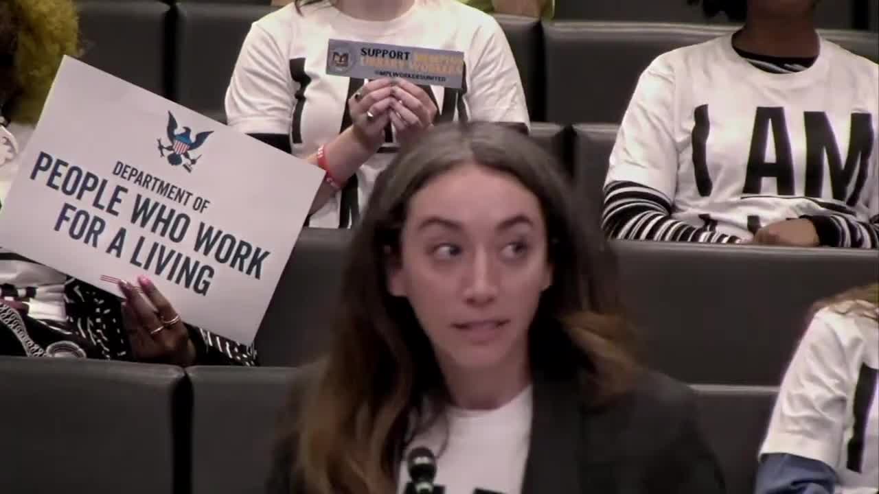 Library workers urge council to send civil-service and collective-bargaining question to voters; cite censorship concerns