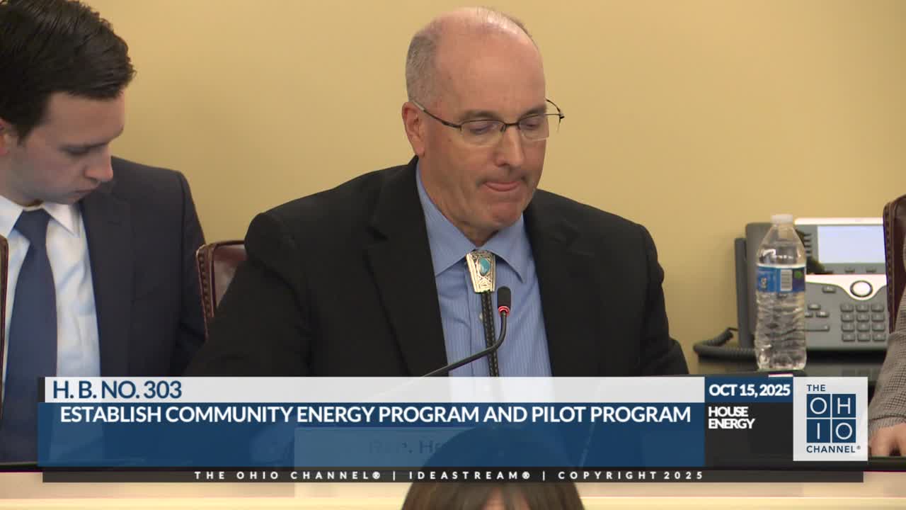 Consumers' counsel warns HB 303 could shift costs to nonparticipants; conservative group praises growth but objects to local veto power