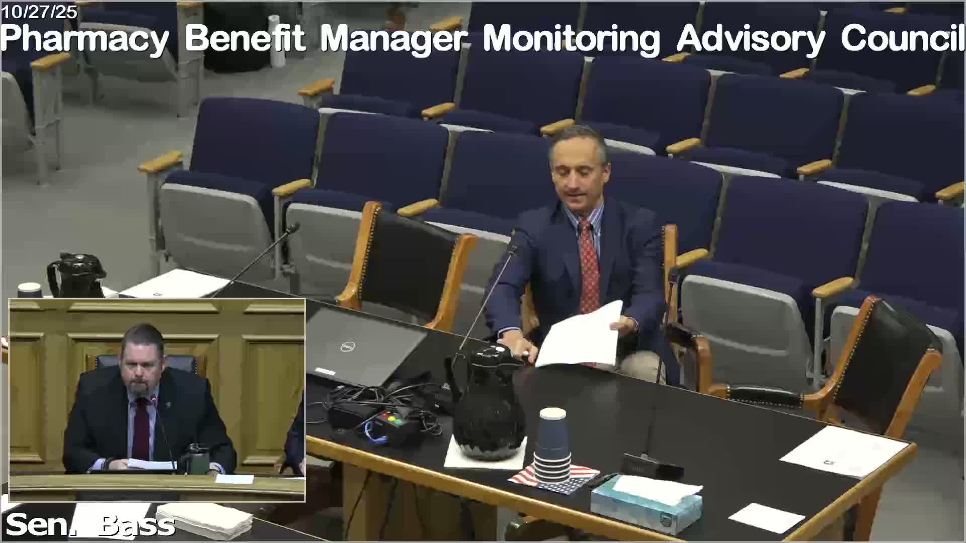 DePaul economist, funded by PBM trade group, testifies that PBMs produce net price competition; warns against eliminating PBMs