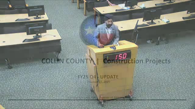 Collin County gives quarter‑4 construction update: adult detention medical/mental-health project 64% complete, parking garage targeted for June substantial-com