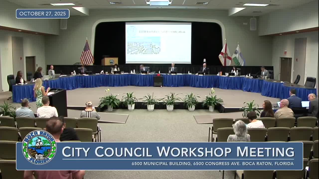 Boca Raton earns LEED for Cities gold certification, city sustainability manager credits cross‑department work