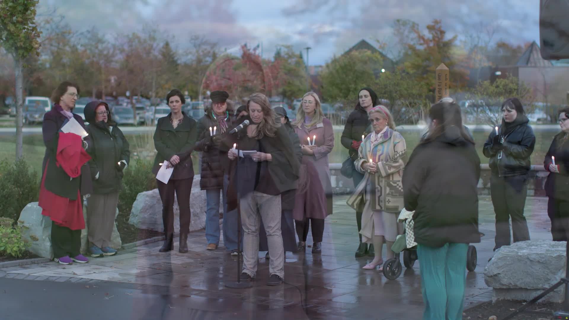 Candlelight vigil at Heritage Park highlights Domestic Violence Awareness Month in Canton Township