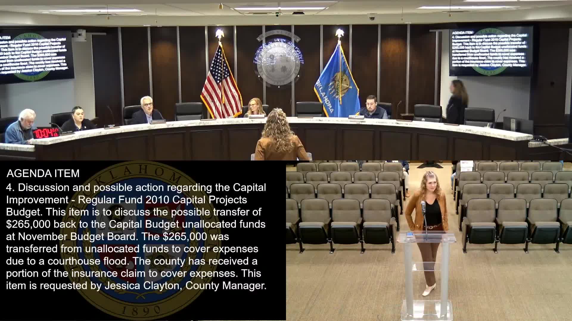 Oklahoma County committee moves $265,000 from courthouse flood fund back to unallocated capital fund