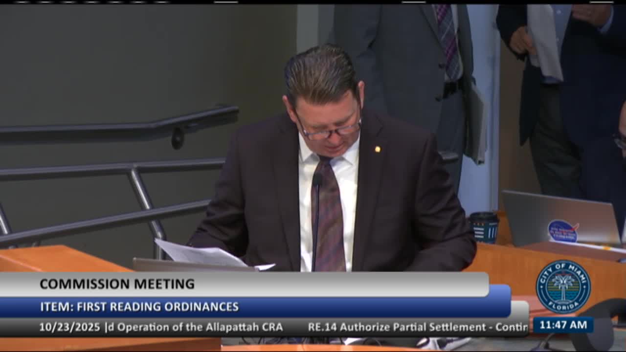 Votes at a glance: Oct. 23 Miami City Commission — key approvals, deferrals and withdrawals